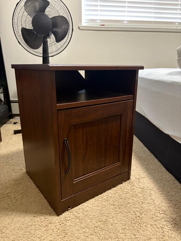 Bedside Table Nightstand with Storage