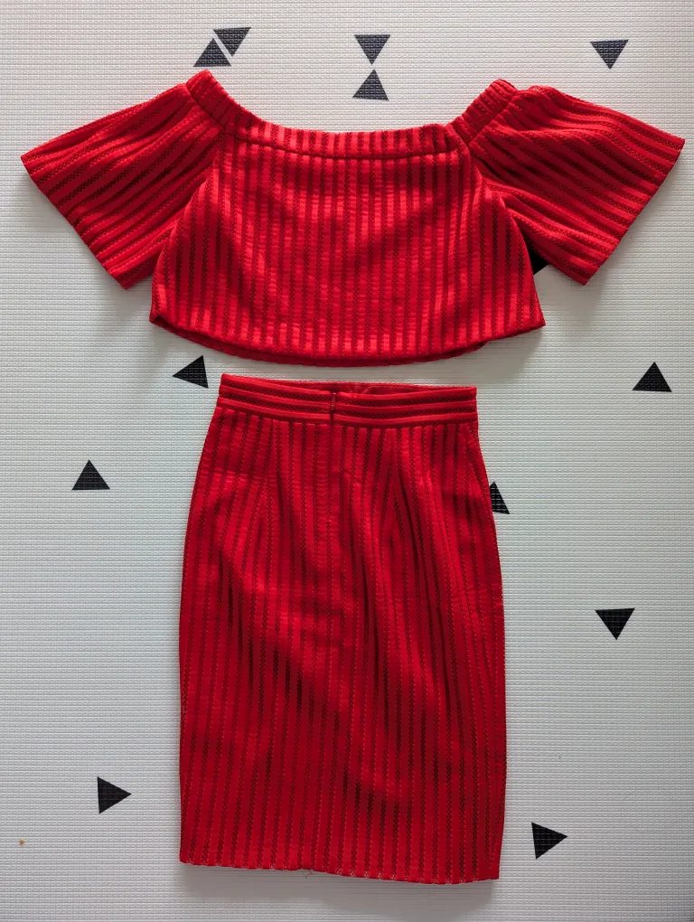 Black Halo Red 2-Piece Skirt Set image indicator(3)