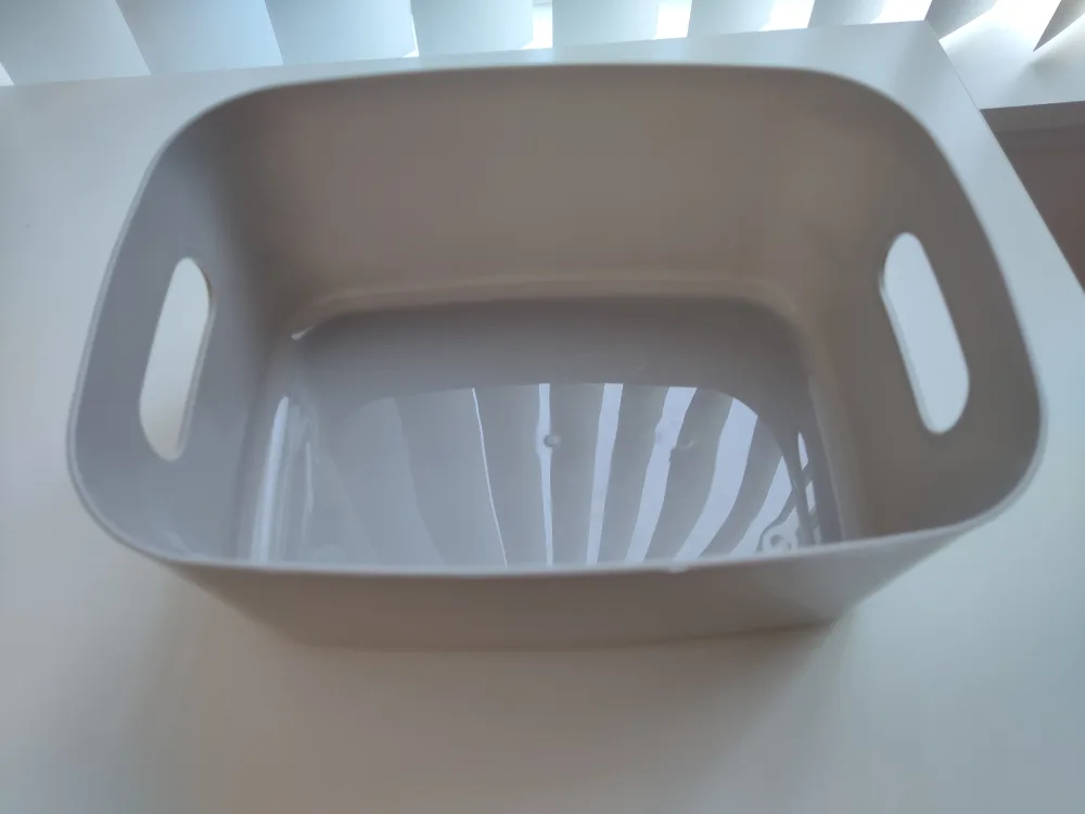 2 Grey Storage Bin with Handles