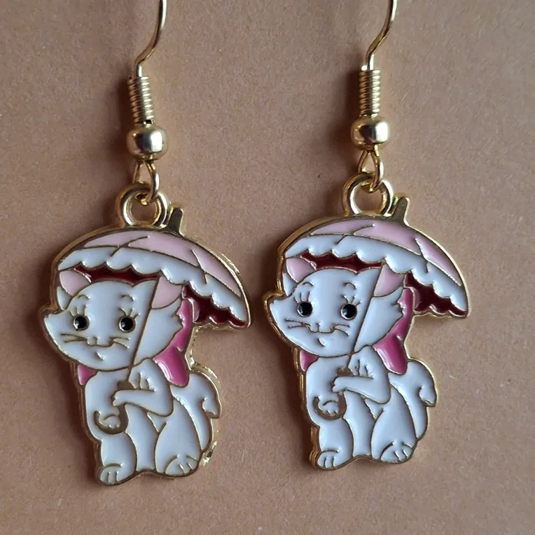 Marie Cat Earrings - Aristocats Disney thumbnail