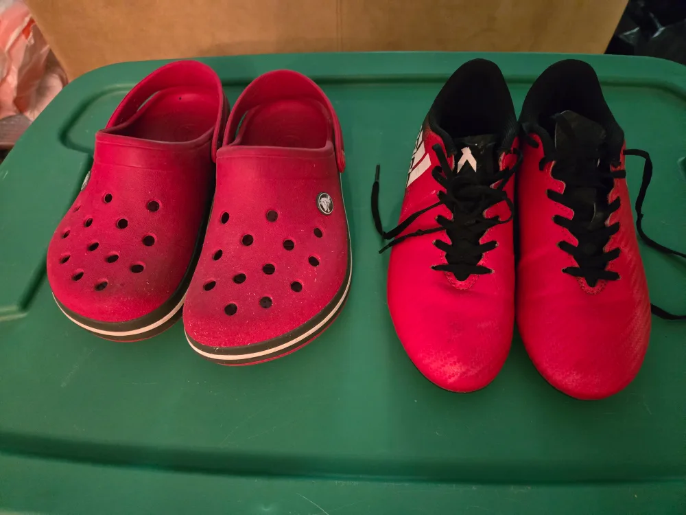 Crocs & Adidas Soccer Cleats - Size 3 Youth thumbnail