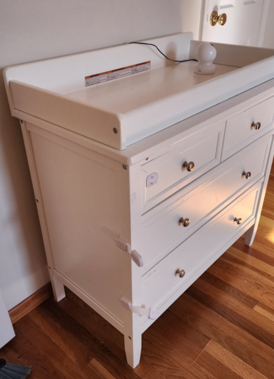 White Changing Table Dresser - photo 3