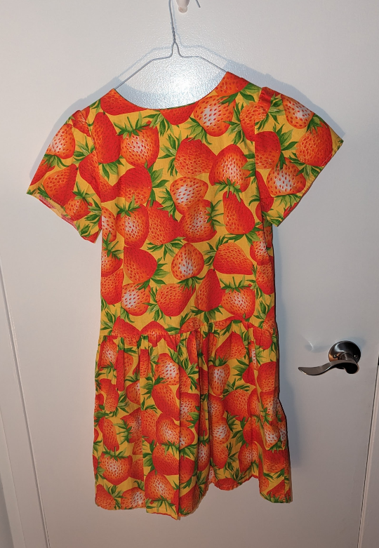 Strawberry Print Dress - Girls Size Large - photo 2