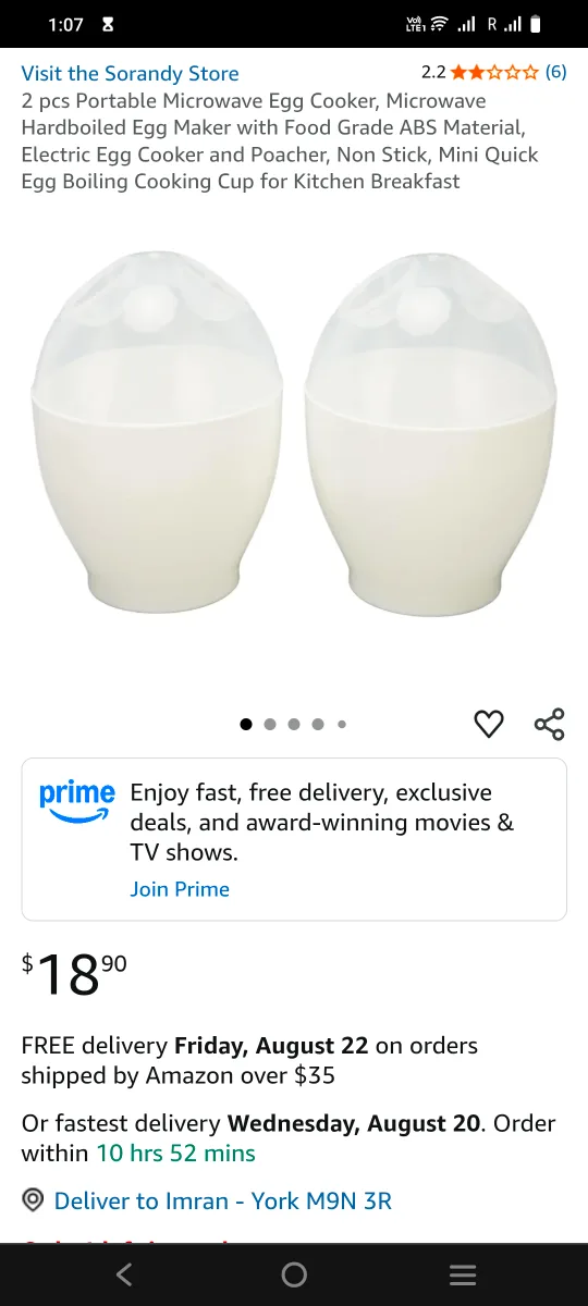 Microwave Egg Cooker - New in Box image indicator(4)