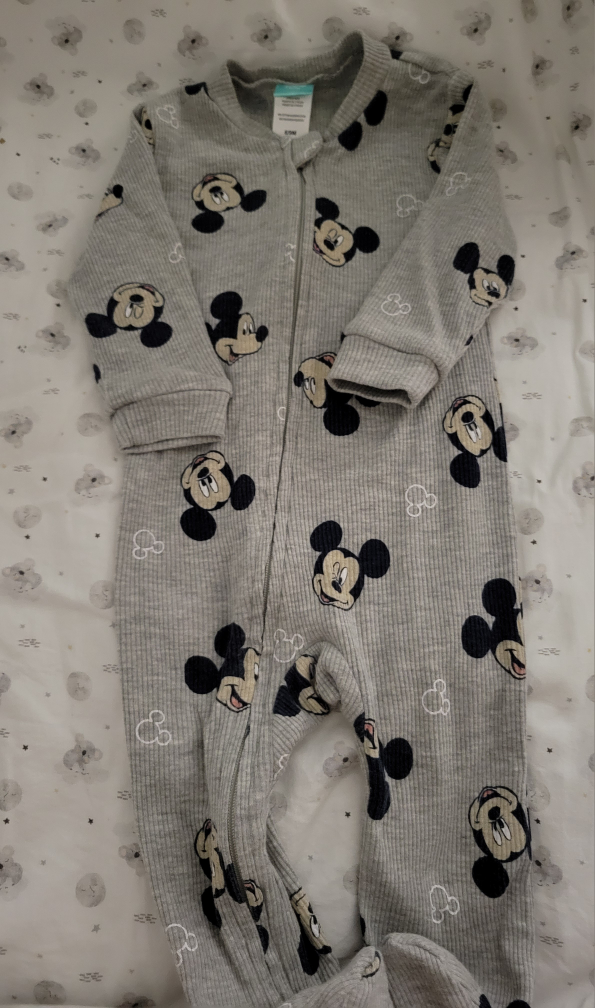 Disney Mickey Mouse Baby Onesie, 6/9M