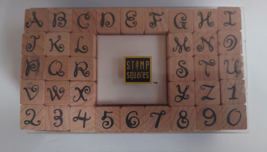 Swirl Alphabet Rubber Stamp Set