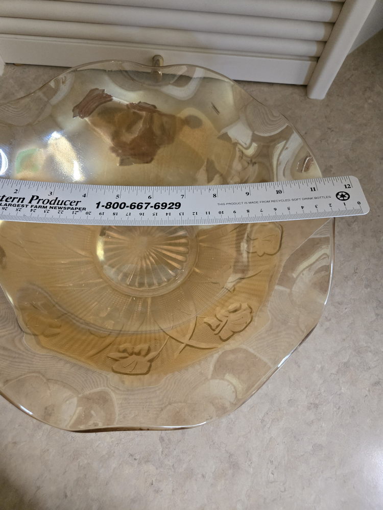 Vintage Carnival Glass Bowl, Iridescent - photo 2