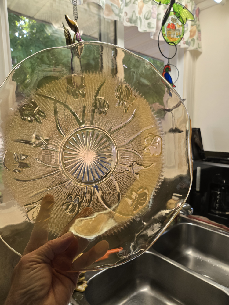 Vintage Carnival Glass Bowl, Iridescent - photo 5