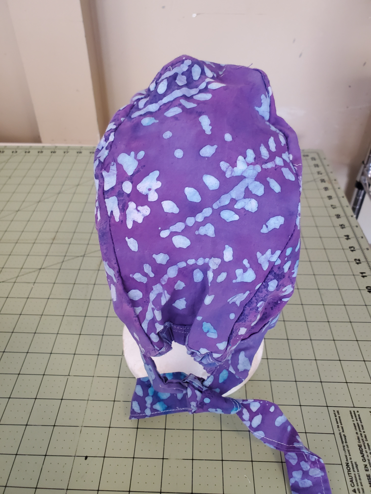 Hand Crafted Purple Scrub Cap - photo 4