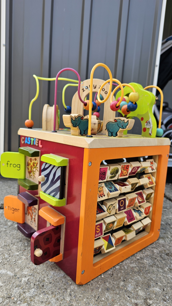 Zany Zoo Wooden Activity Cube