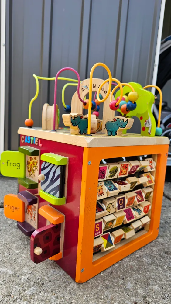 Zany Zoo Wooden Activity Cube thumbnail