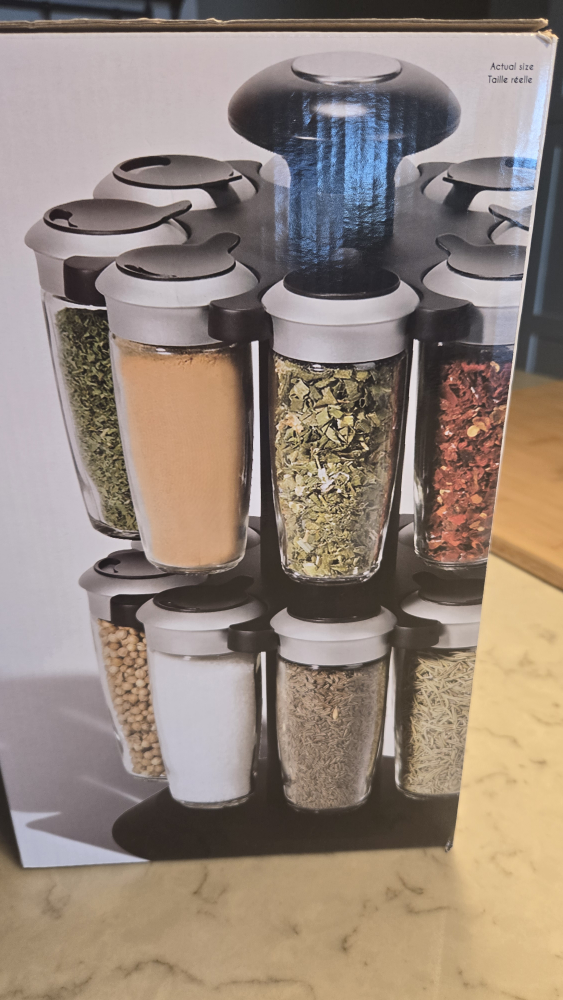 Trudeau Spice Carousel with 16 Bottles