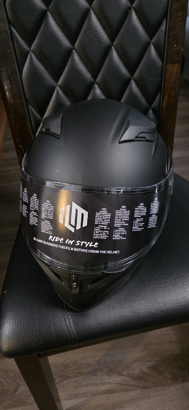 ILM 902  Motorcycle Helmet, Large, Matte Black - photo 5