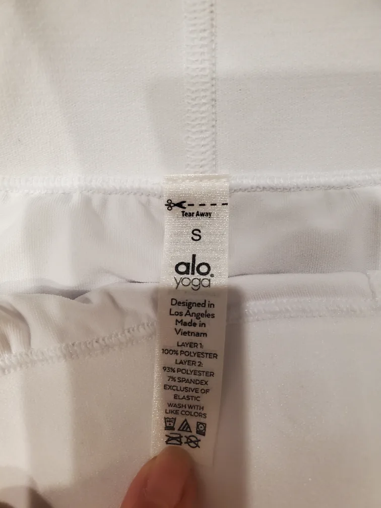 ALO Mesh Flirty Tennis Skirt - White image indicator(3)