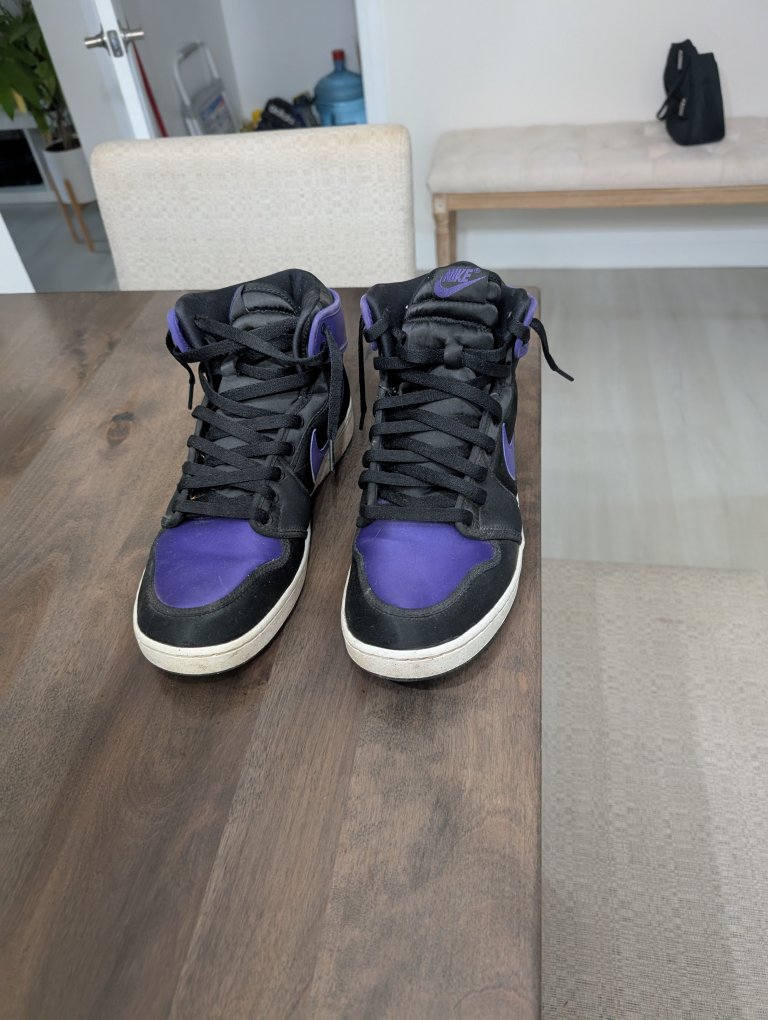 Nike Air Jordan 1 High Black/Purple - photo 2