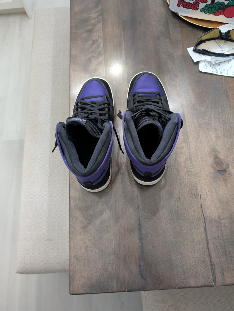 Nike Air Jordan 1 High Black/Purple - photo 5