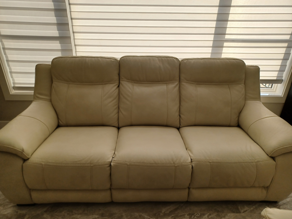 White Faux Leather Couch Set - photo 3