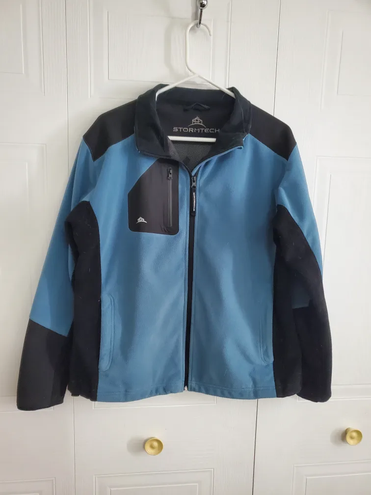 Stormtech Blue & Black Fleece Jacket. medium thumbnail