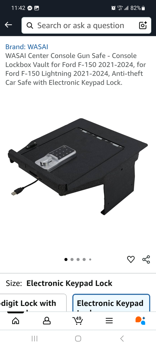 WASAI Console Gun Safe - Electronic Keypad Lock brand is