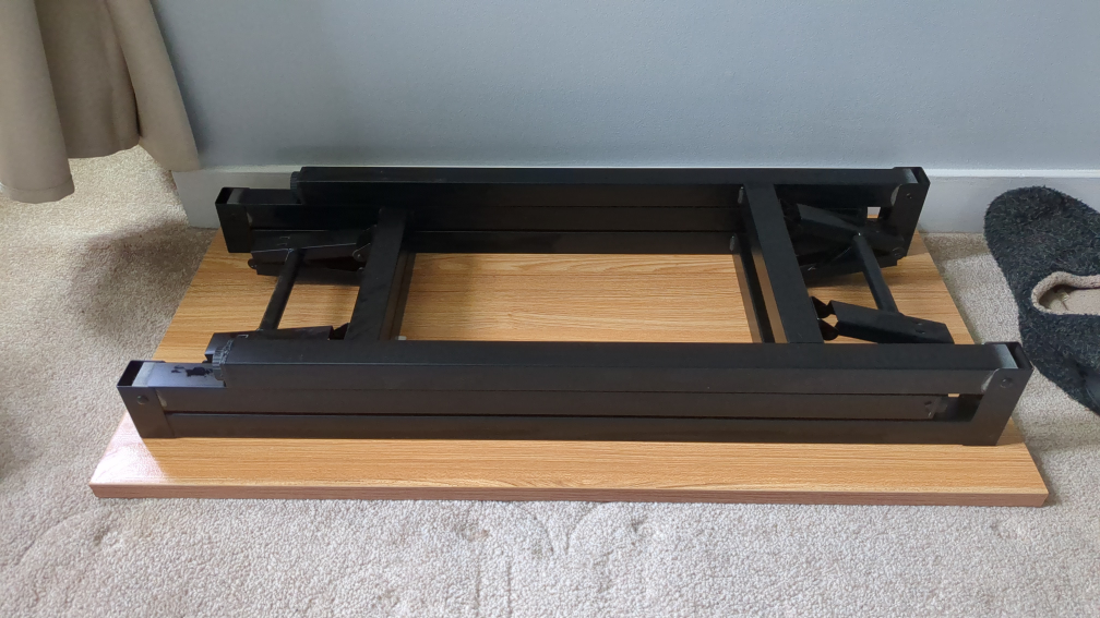 Folding Desk - Light Wood Top, Black Frame - photo 3