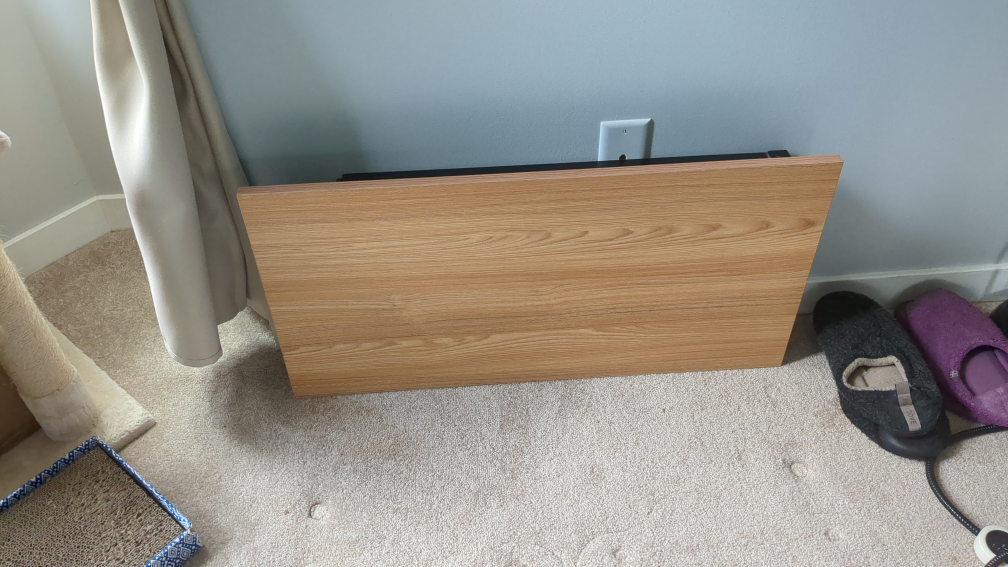 Folding Desk - Light Wood Top, Black Frame - photo 4