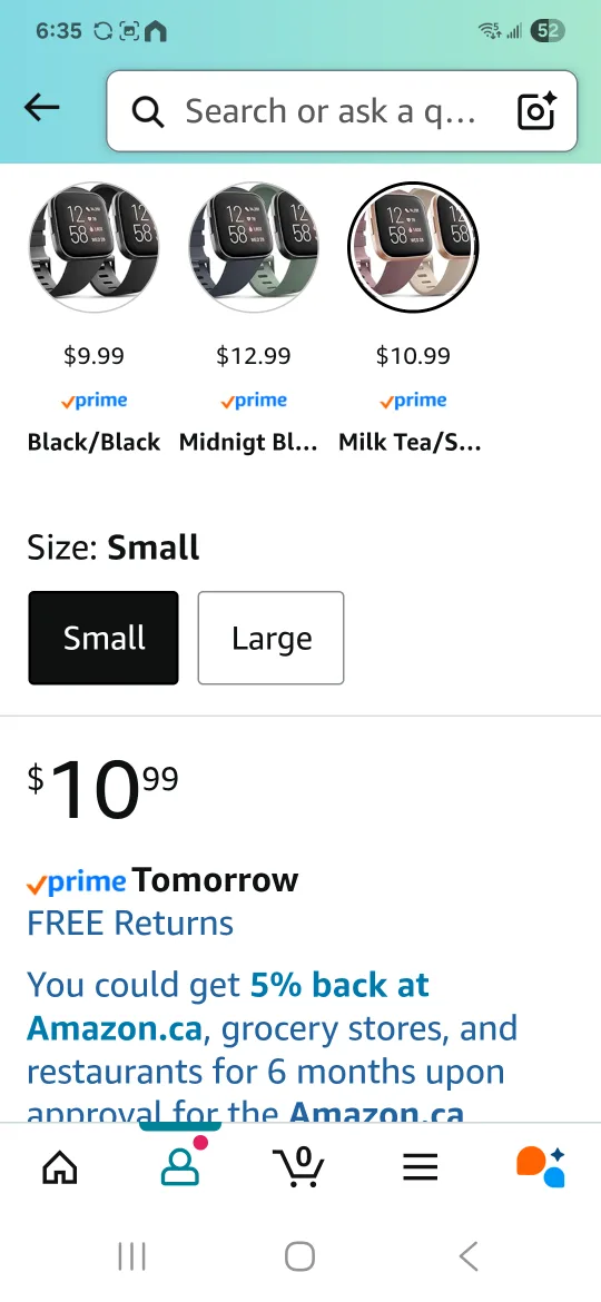 Fitbit Versa 2 Small Milk Tea Band image indicator(5)