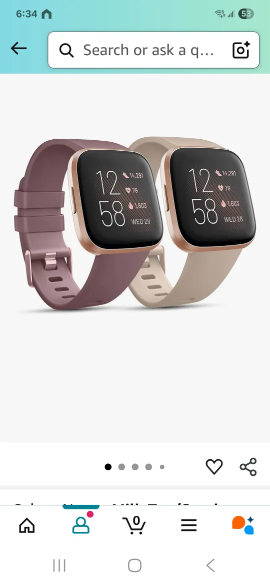 Fitbit Versa 2 Small Milk Tea Band image indicator(6)