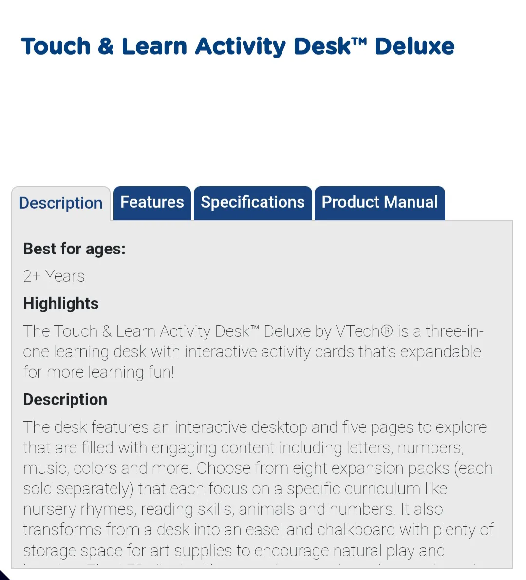 VTech Touch & Learn Activity Desk Deluxe image indicator(7)