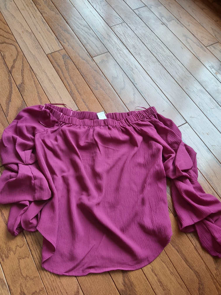 Intu Magenta Off-the-Shoulder Blouse - Size M