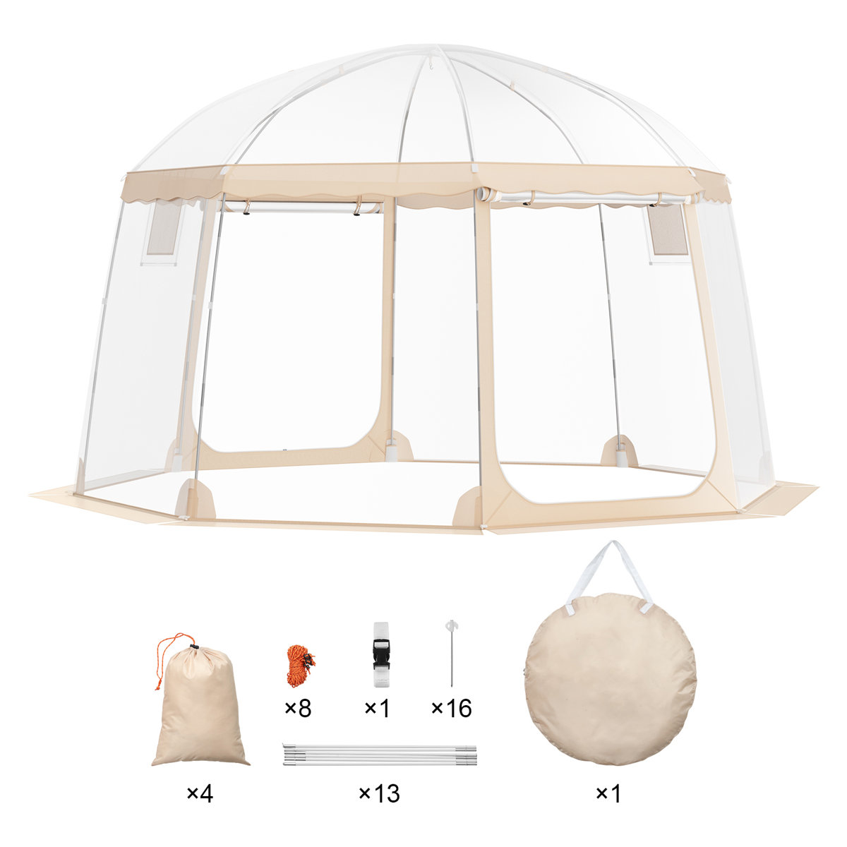 Outdoor Dome Tent with Lights - photo 2