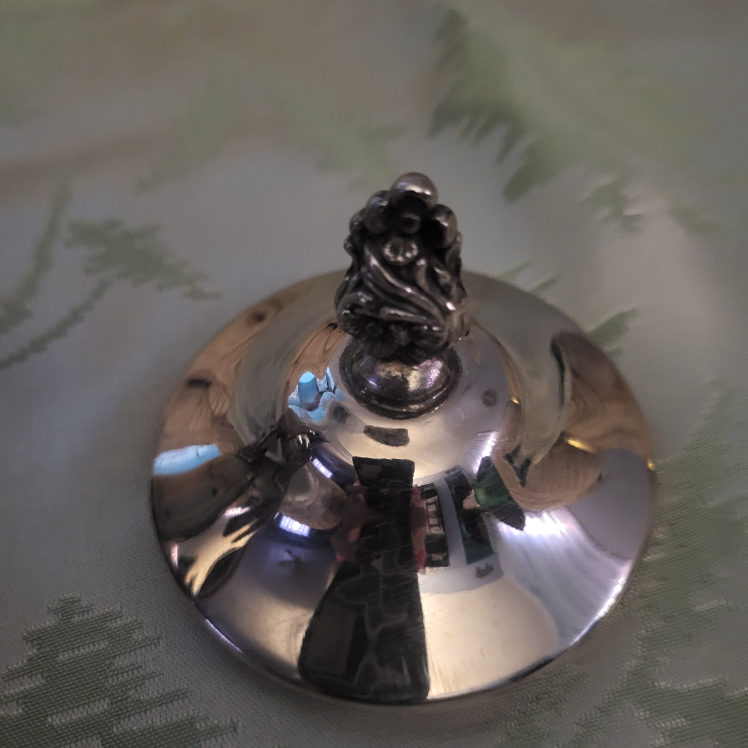 Vintage Silver Plated Sugar Bowl with Lid - photo 3