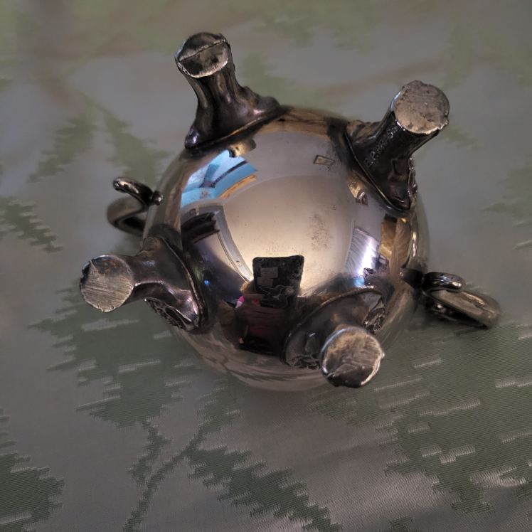 Vintage Silver Plated Sugar Bowl with Lid - photo 4