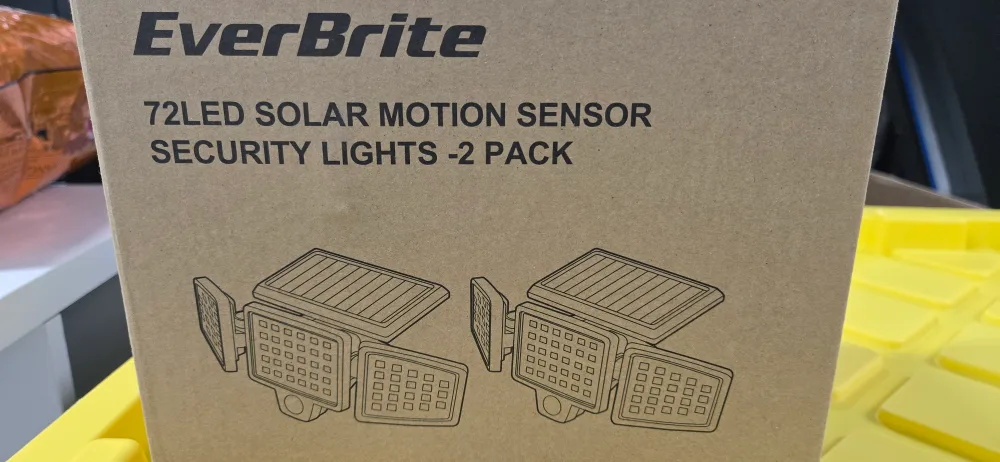 EverBrite 72LED Solar Motion Sensor Security Lights - 2 Pack thumbnail