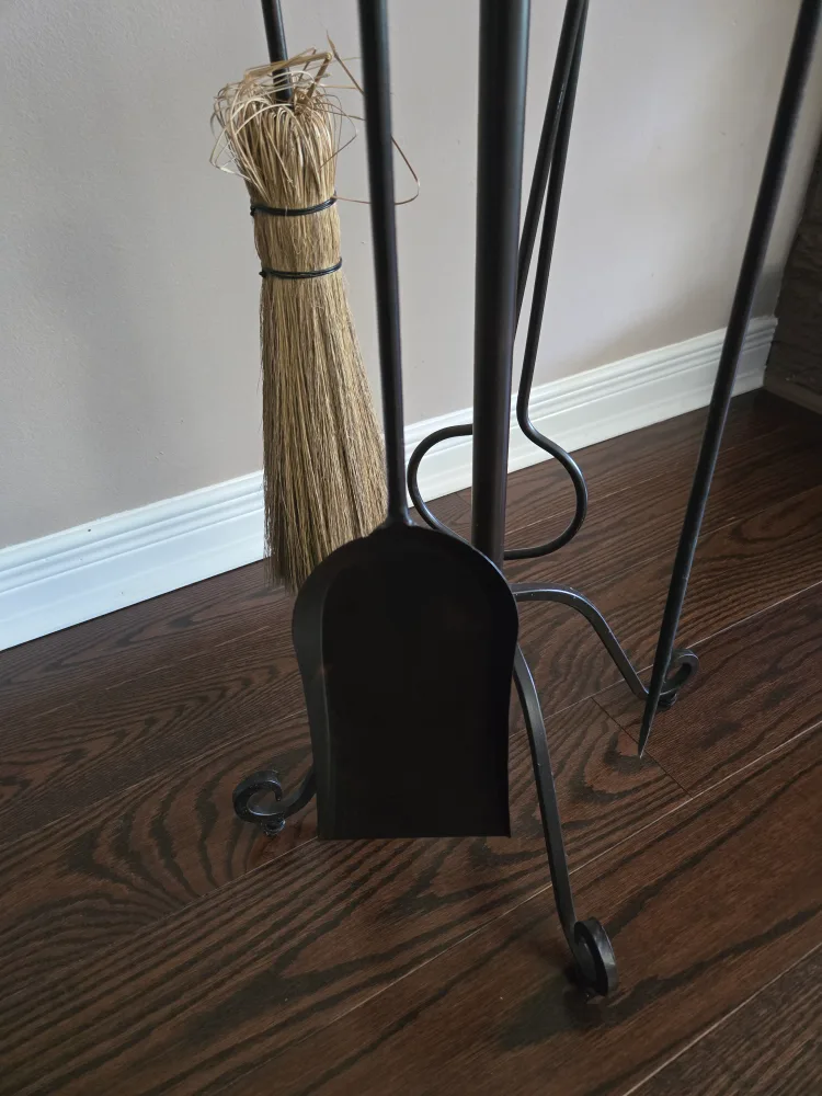 Set of 5-pc Iron Fireplace Accessories image indicator(2)