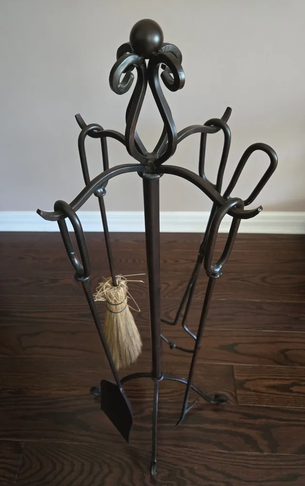 Set of 5-pc Iron Fireplace Accessories image indicator(4)