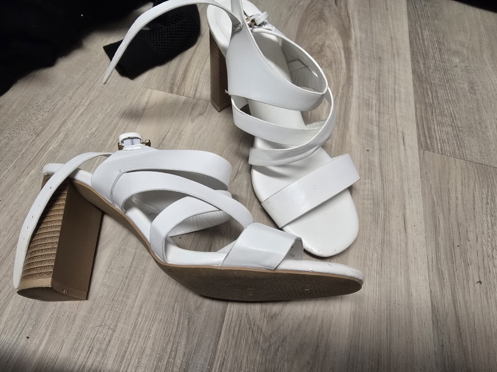 White Strappy Heels