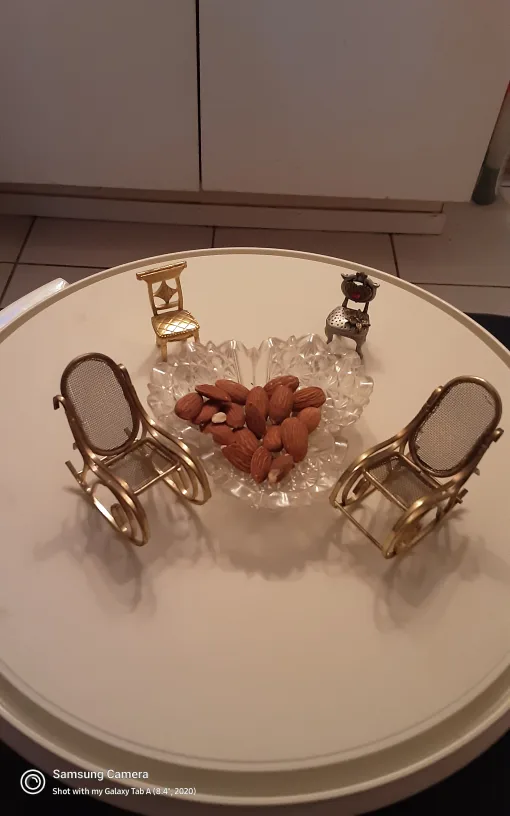 Miniature Rocking Chairs & Glass Bowl image indicator(3)