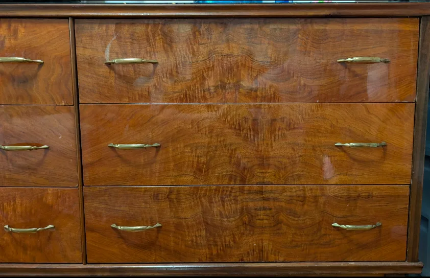 Wooden Dresser with Glass Marble Top image indicator(4)