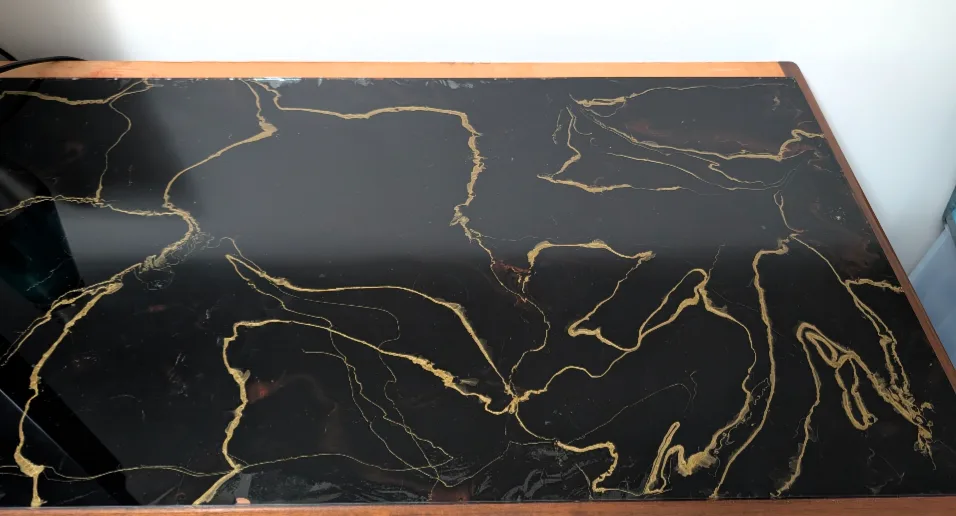 Wooden Dresser with Glass Marble Top image indicator(6)