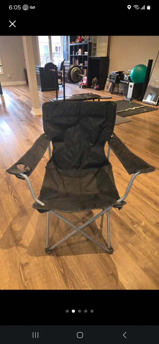 Folding Camping Chair - Black image indicator(3)