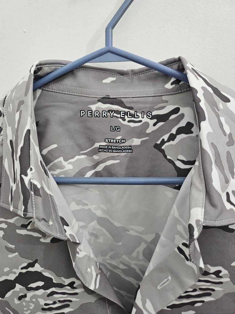 Chemise Perry Ellis camouflage, grandeur L - photo 2