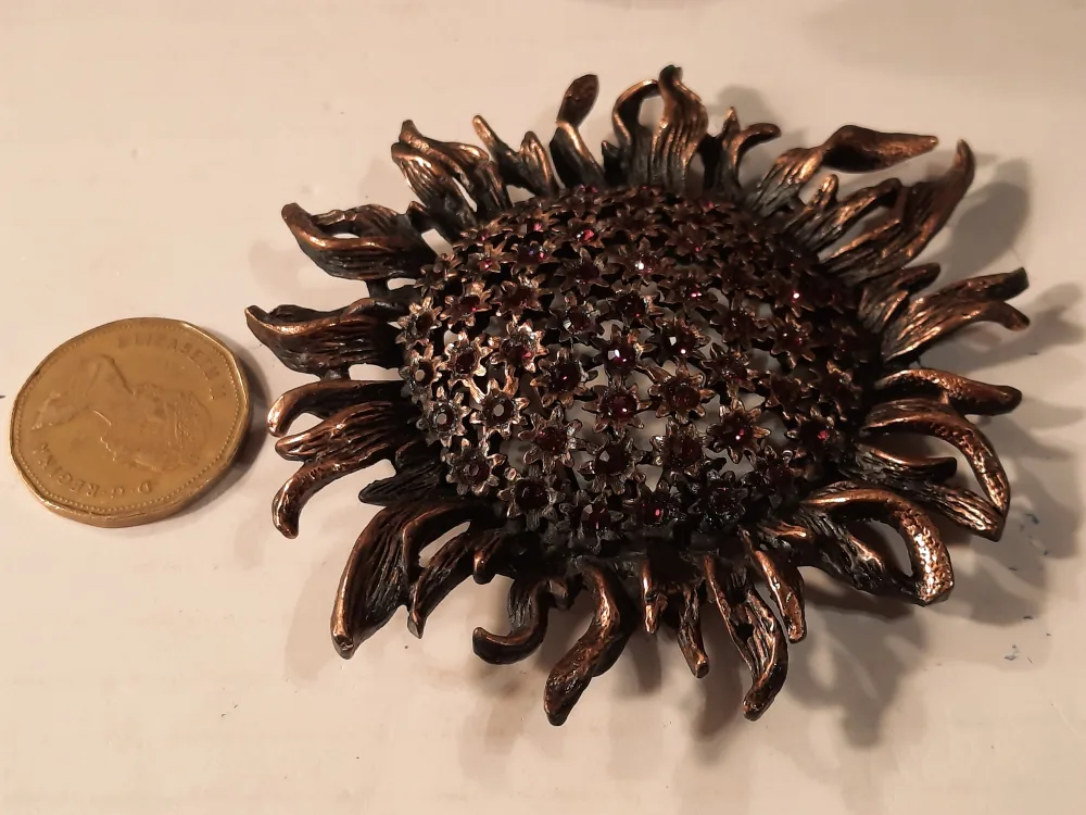 D. Pollak Sunflower Brooch Pin image indicator(6)