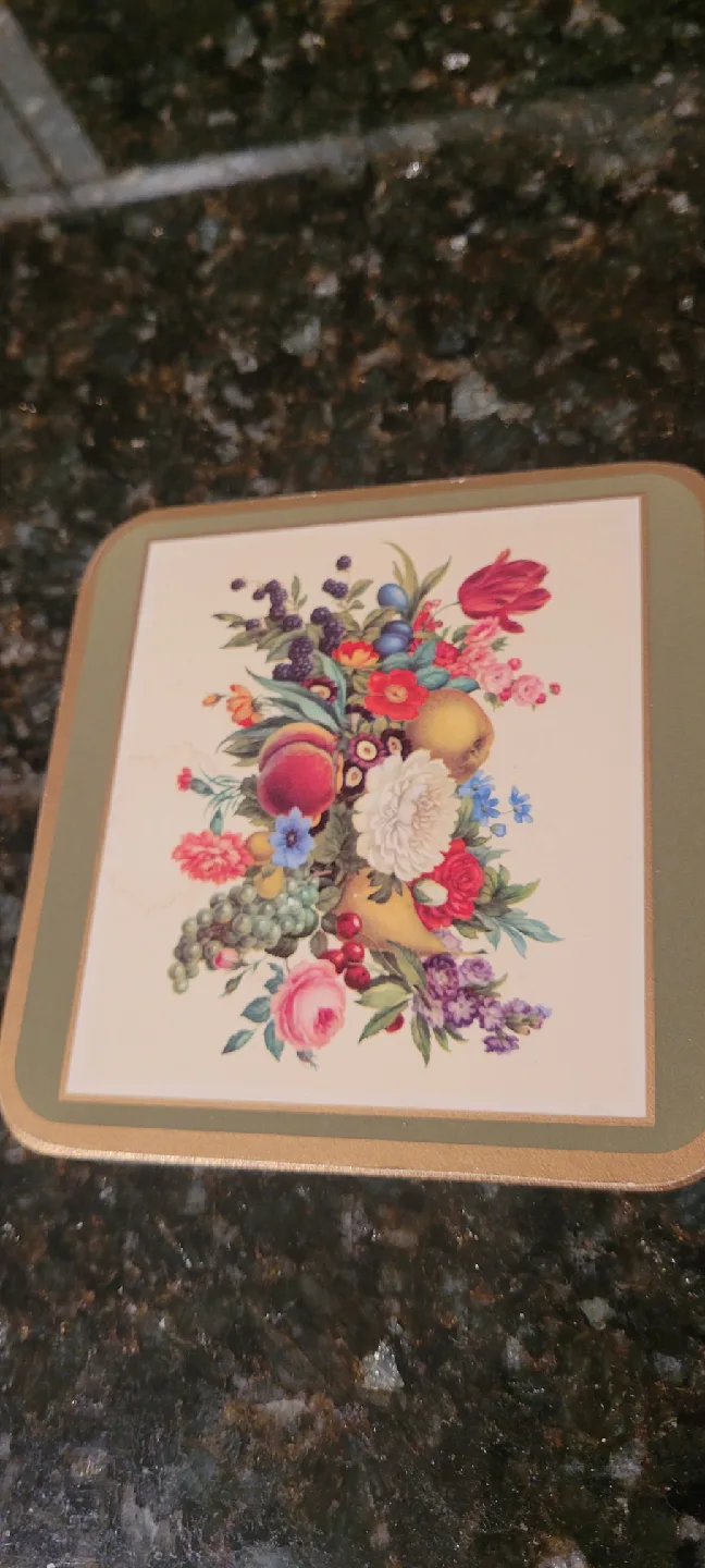 Vintage Floral Coaster (only one) thumbnail