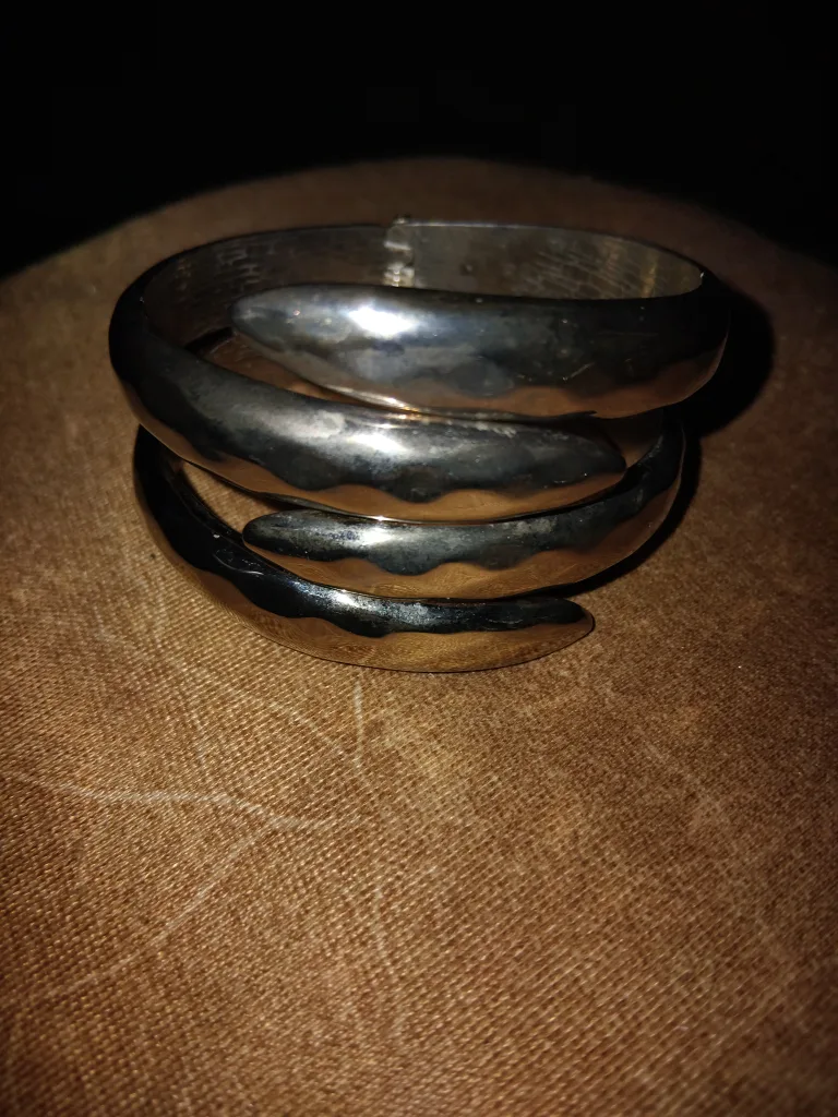 Silver Tone Coil Bracelet thumbnail