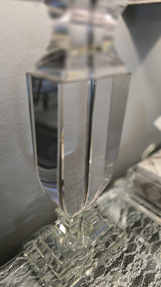 Crystal Table Lamp with Grey Shade - photo 3