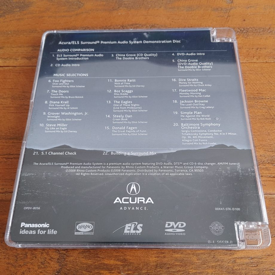 Acura ELS Surround Premium Audio System Demonstration Disc - photo 2