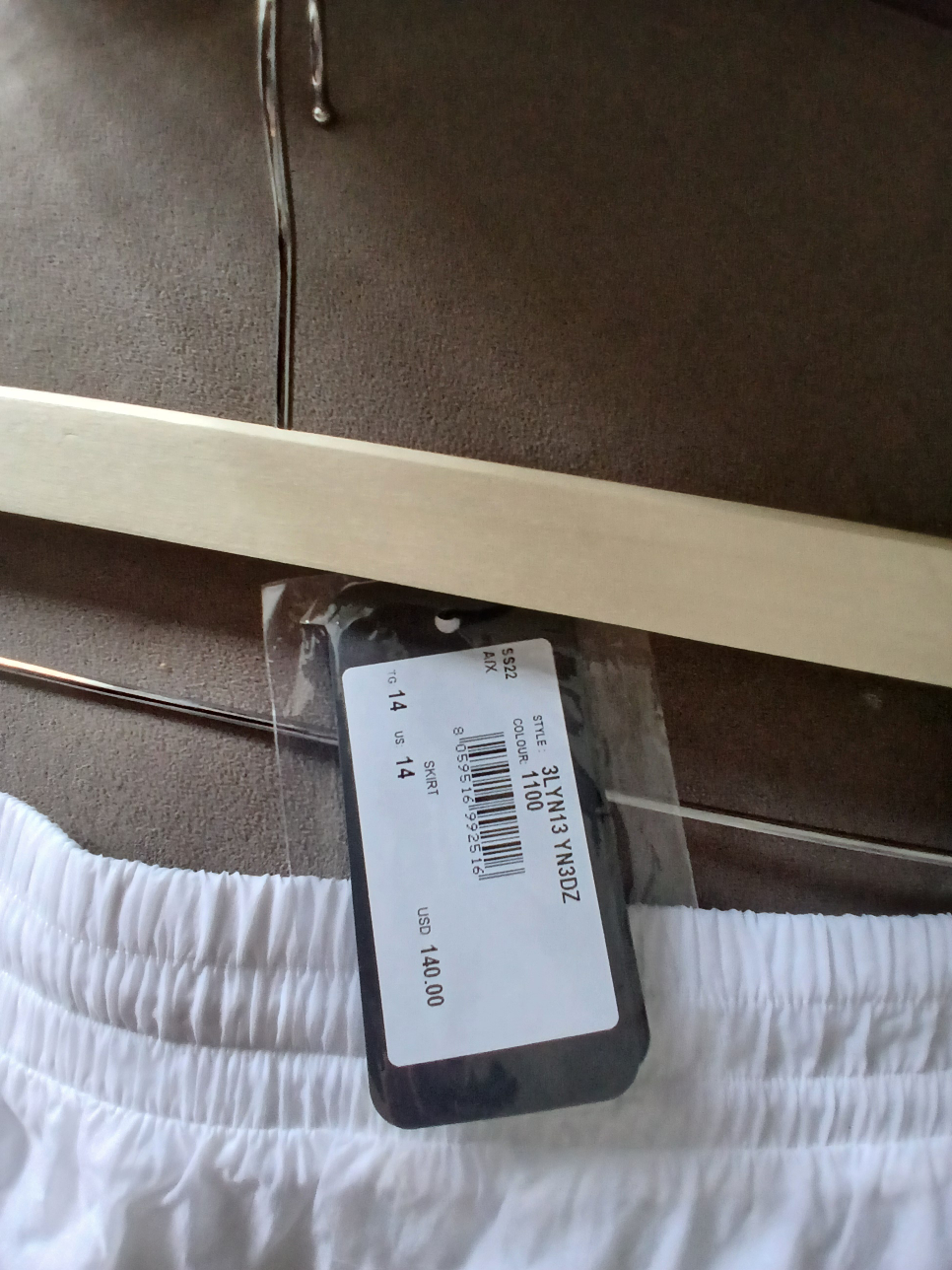 White Nylon and Mesh Skirt Size 14 for sale - photo 3