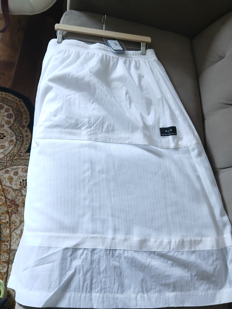 White Nylon and Mesh Skirt Size 14 for sale - photo 4