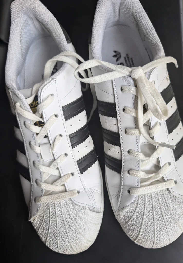 Adidas Superstar White & Black Sneakers image indicator(2)