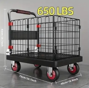 Folding Shopping Cart Heavy Duty Utility Cart